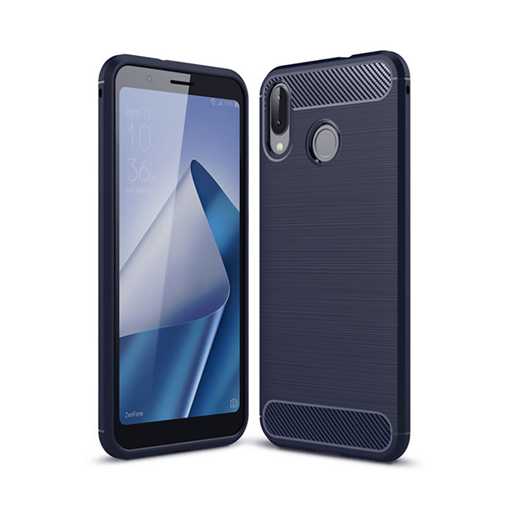 Crust CarbonX Asus Zenfone Max Pro M1 Back Cover Case - Midnight Blue